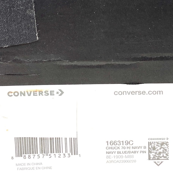 Converse Chuck 70 Shoes High Top Suede Fur Navy Pink Men’s Size Sneakers 166319C - Picture 9 of 10